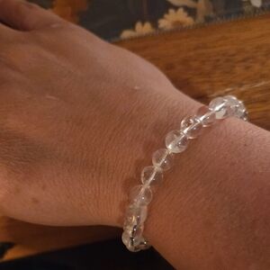 Elegant Clear Quartz Beaded Bracelet
